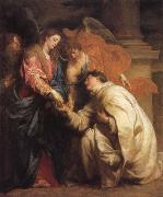 Anthony Van Dyck The mystic marriage of the Blessed Hermann Foseph with Mary Sweden oil painting artist